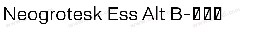 Neogrotesk Ess Alt B字体转换